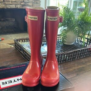 Hunter Original Kids Gloss Pillar Red Rain Boots
